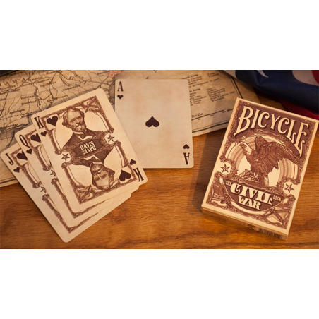 Bicycle Civil War Deck (Red) by US Playing Card Co wwww.magiedirecte.com