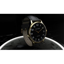 Infinity Watch V3 - Gold Case Black Dial / STD Version (Gimmick and Online Instructions) by Bluether Magic - Trick wwww.magiedir