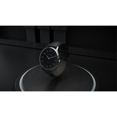 Infinity Watch V3 - Silver Case Black Dial / STD Version (Gimmick and Online Instructions) by Bluether Magic - Trick wwww.magied