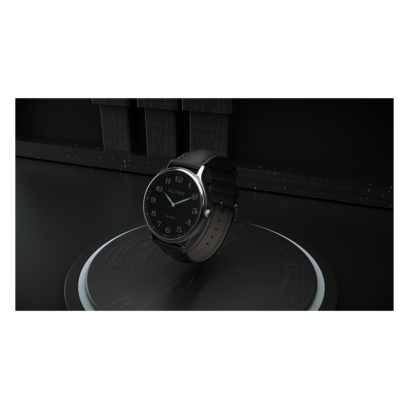 Infinity Watch V3 - Silver Case Black Dial / PEN Version (Gimmick and Online Instructions) by Bluether Magic - Trick wwww.magied