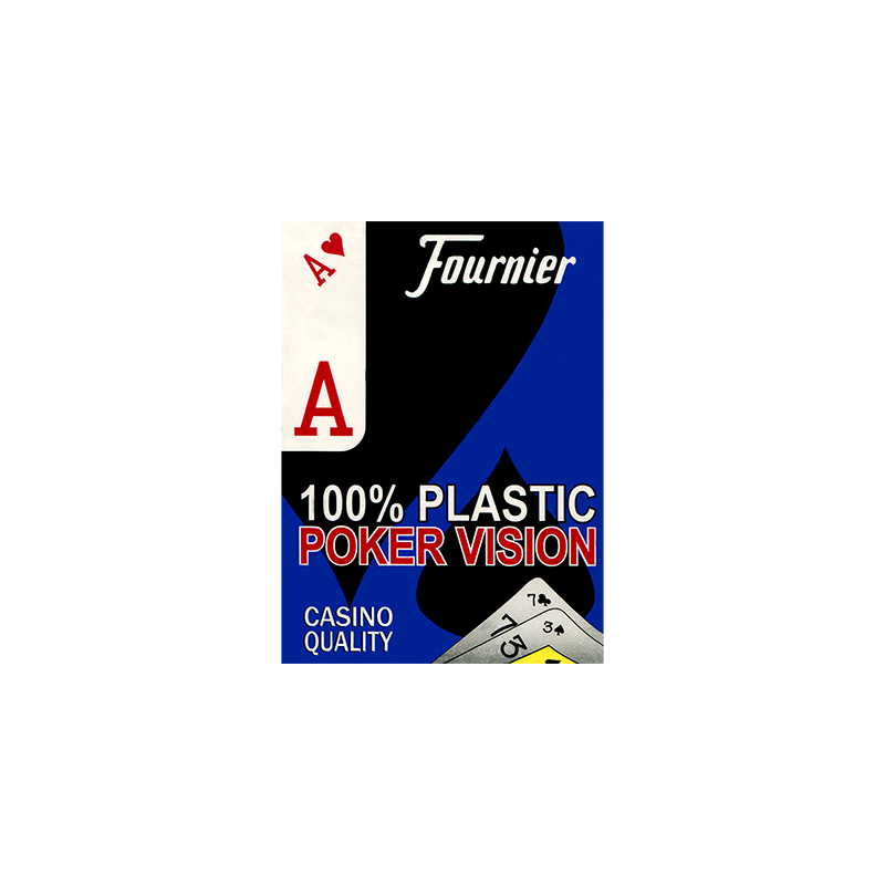 Fournier plastic Playing Cards Large Pips (bleu) wwww.magiedirecte.com