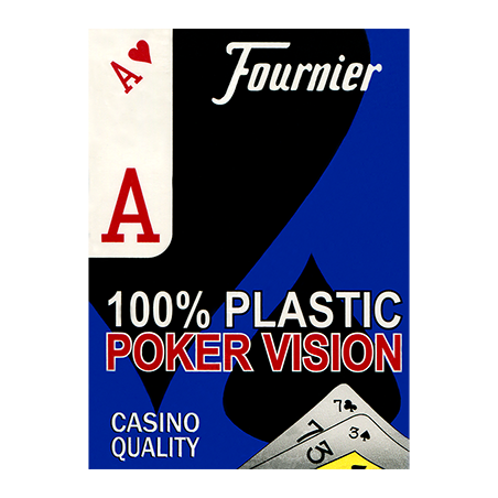 Fournier plastic Playing Cards Large Pips (bleu) wwww.magiedirecte.com