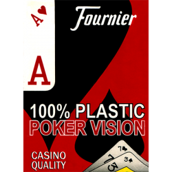 Fournier Plastic Playing Cards Large Pips (Rouge) wwww.magiedirecte.com