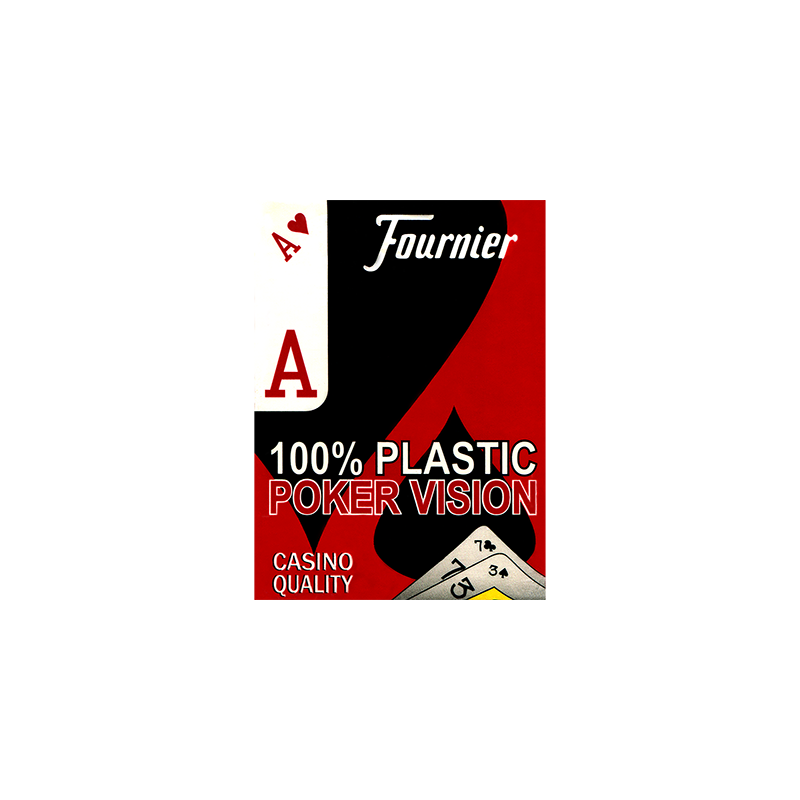 Fournier Plastic Playing Cards Large Pips (red) wwww.magiedirecte.com