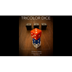 TRICOLOR DICE by Wayne Dobson and Alan Wong - Trick wwww.magiedirecte.com