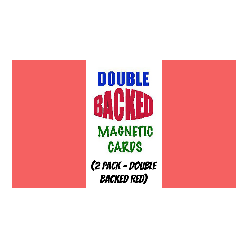CARTES MAGNETIQUES - (2 Cartes/Double Dos Rouge) wwww.magiedirecte.com