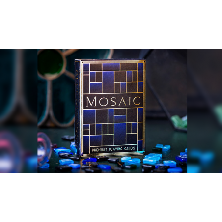 Mosaic BLUE DIAMOND Playing Cards wwww.magiedirecte.com