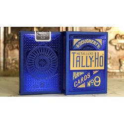 Tally Ho Blue (Circle) MetalLuxe Playing Cards by US Playing Cards wwww.magiedirecte.com