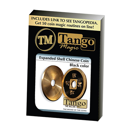 Expanded Chinese coin Shell made in Brass (CH004) from Tango Coin Magic wwww.magiedirecte.com