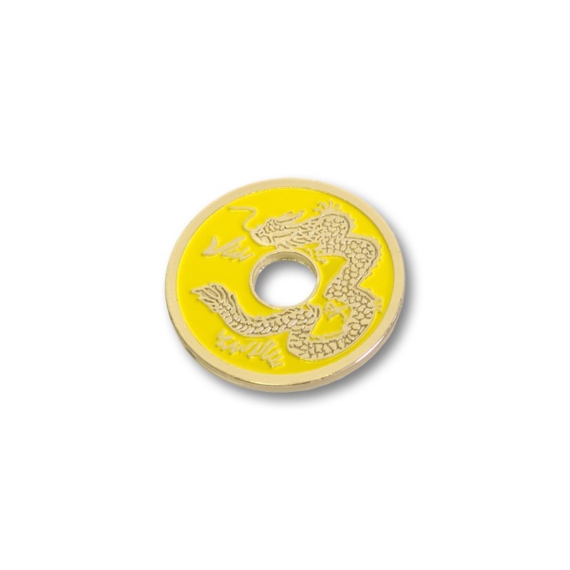 Chinese Coin (Yellow - Half Dollar Size) by Royal Magic - Trick wwww.magiedirecte.com