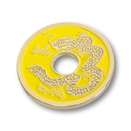 Chinese Coin (Yellow - Half Dollar Size) by Royal Magic - Trick wwww.magiedirecte.com