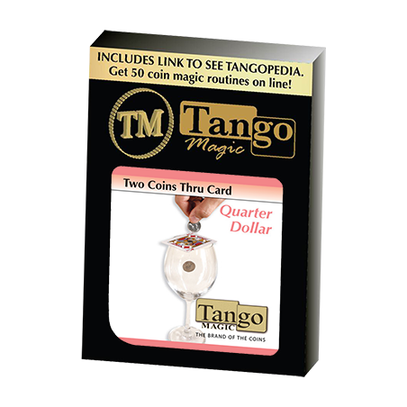 Two Coins Thru Card (D0019) (Quarter Dollar) by Tango - Trick wwww.magiedirecte.com