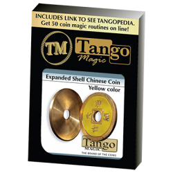 Expanded Shell Chinese Coin made in Brass (Yellow) by Tango - Trick (CH006) wwww.magiedirecte.com