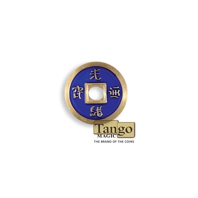 Normal Chinese Coin made in Brass (Blue) by Tango -Trick (CH009) wwww.magiedirecte.com