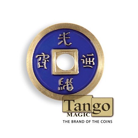 NORMAL CHINESE COIN Made in Brass (Bleu) - Tango wwww.magiedirecte.com