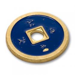 Normal Chinese Coin made in Brass (Blue) by Tango -Trick (CH009) wwww.magiedirecte.com