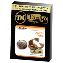 Okito Box (Brass) - US Quarter by Tango Magic -Trick (B0010) wwww.magiedirecte.com