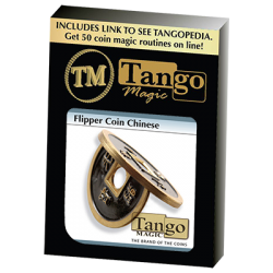 Flipper Chinese Coin Black (CH012) by Tango - Trick wwww.magiedirecte.com