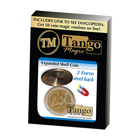 Expanded Shell Coin - (2 Euro, Steel Back) by Tango Magic - Trick (E0065) wwww.magiedirecte.com