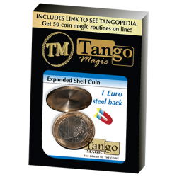 Expanded Shell Coin - (1 Euro, Steel Back) by Tango Magic - Trick (E0066) wwww.magiedirecte.com