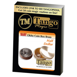 Slot Okito Coin Box Brass Half Dollar (B0019)by Tango -Trick wwww.magiedirecte.com