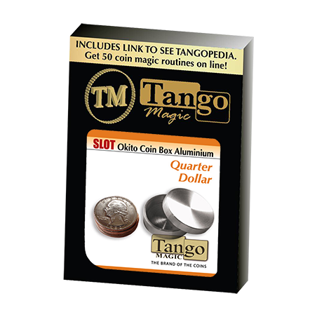 Slot Okito Coin Box Quarter Aluminum by Tango - Trick (A0014) wwww.magiedirecte.com