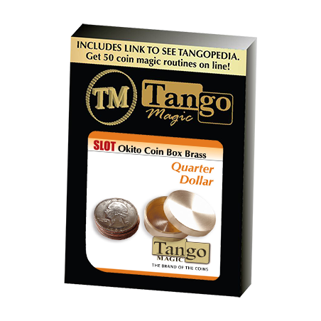 Slot Okito Coin Box Brass Quarter by Tango -Trick (B0018) wwww.magiedirecte.com