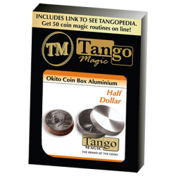 Okito Coin Box Aluminum Half Dollar (A0004)by Tango - Trick wwww.magiedirecte.com