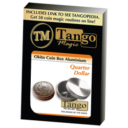 Okito Coin Box Aluminum Quarter(A0003) by Tango-Trick wwww.magiedirecte.com