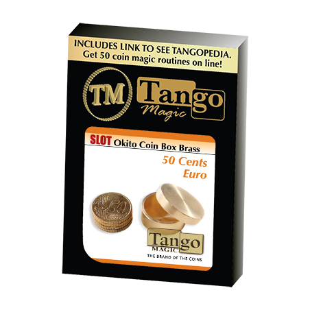 Slot Okito Coin Box Brass 50cent Euro by Tango -Trick (B0016) wwww.magiedirecte.com