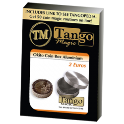 Okito Coin Box Aluminum 2 Euro by Tango - Trick (A0002) wwww.magiedirecte.com