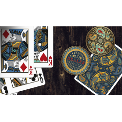 Paisley Poker Blue Playing Cards by by Dutch Card House Company wwww.magiedirecte.com