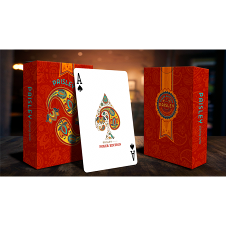 Paisley Poker Red Playing Cards by by Dutch Card House Company wwww.magiedirecte.com