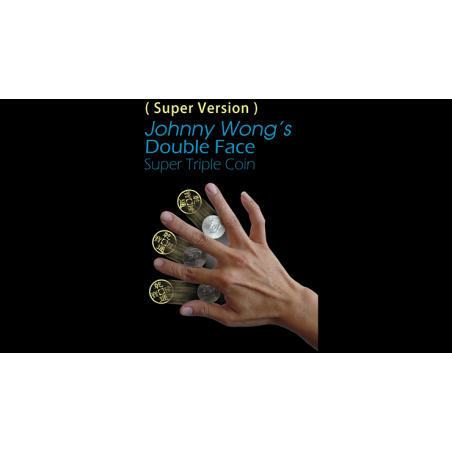 Super Version Double Face Super Triple Coin by Johnny Wong  - Trick wwww.magiedirecte.com