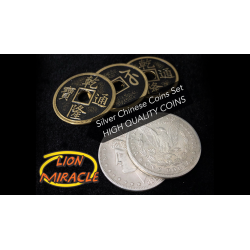 Silver Chinese Coins Set by Lion Miracle - Trick wwww.magiedirecte.com