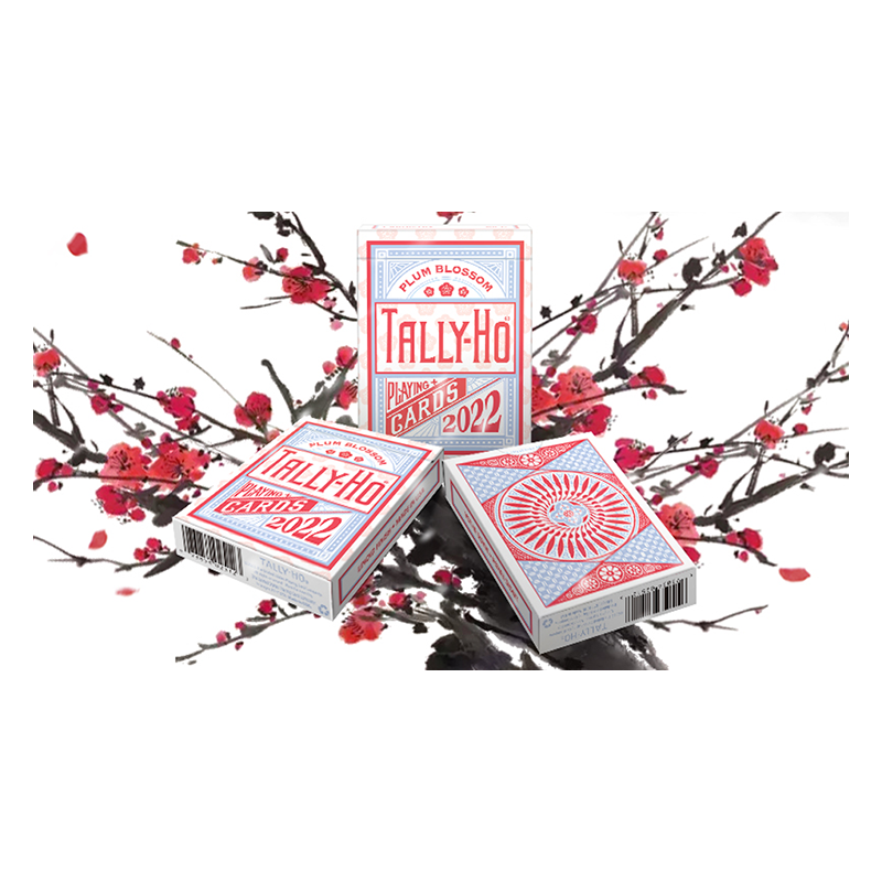 Tally-Ho Plum Blossom Playing Cards wwww.magiedirecte.com