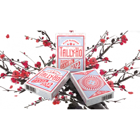 Tally-Ho Plum Blossom Playing Cards wwww.magiedirecte.com