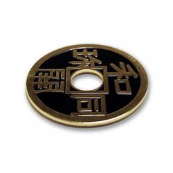 Chinese Coin (Black - Ike Dollar Size) by Royal Magic wwww.magiedirecte.com