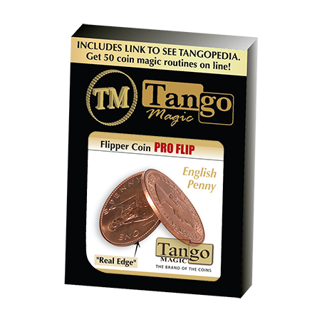 Flipper coin Pro Elastic System - English Penny (D0107) by Tango Magic wwww.magiedirecte.com
