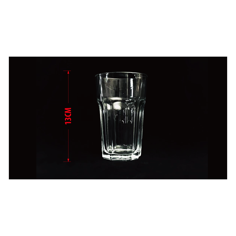 SELF EXPLODING DRINKING GLASS RIDGE - (13.5cm) wwww.magiedirecte.com