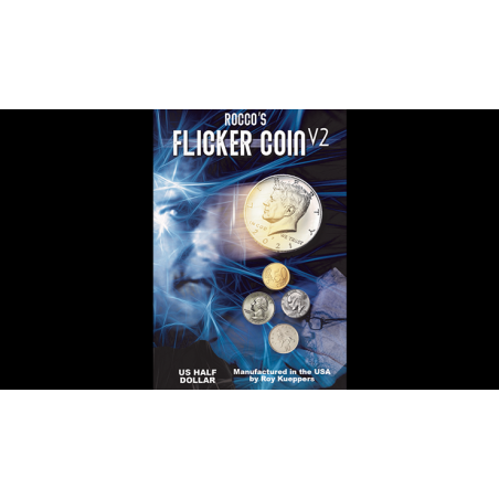 FLICKER COIN V2 (Half) by Rocco - Trick wwww.magiedirecte.com