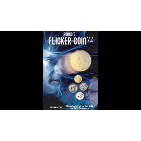 FLICKER COIN V2 (UK 10 Pence) by Rocco - Trick wwww.magiedirecte.com