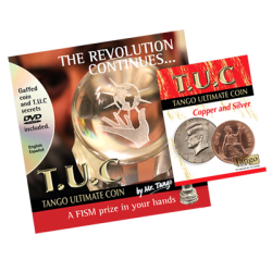 Tango Ultimate Coin (T.U.C)(D0110) Copper and Silver with instructional DVD by Tango - Trick wwww.magiedirecte.com