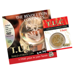 Tango Ultimate Coin (T.U.C.)(E0081)2 Euros with instructional DVD by Tango - Trick wwww.magiedirecte.com