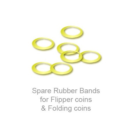 Spare Rubber Bands for Flipper coins & Folding coins - (25 per package) - Trick wwww.magiedirecte.com