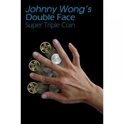 Double Face Super Triple Coin (with DVD) by Johnny Wong - Trick wwww.magiedirecte.com