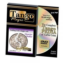 Folding Quarter dollar (Single cut w/DVD) (D0121) by Tango - Trick wwww.magiedirecte.com