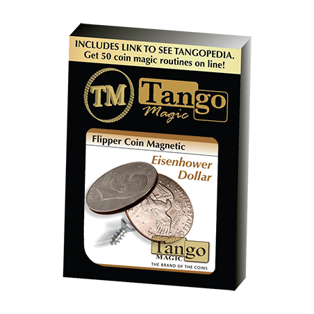 Magnetic Flipper Coin Eisenhower Dollar (D0041) by Tango - Trick wwww.magiedirecte.com