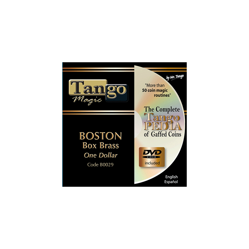 Boston Coin Box (Brass One Dollar w/DVD)(B0029) by Tango Magic - Trick wwww.magiedirecte.com
