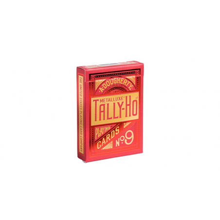 Tally-Ho Red (Circle) MetalLuxe Playing Cards by US Playing Cards wwww.magiedirecte.com